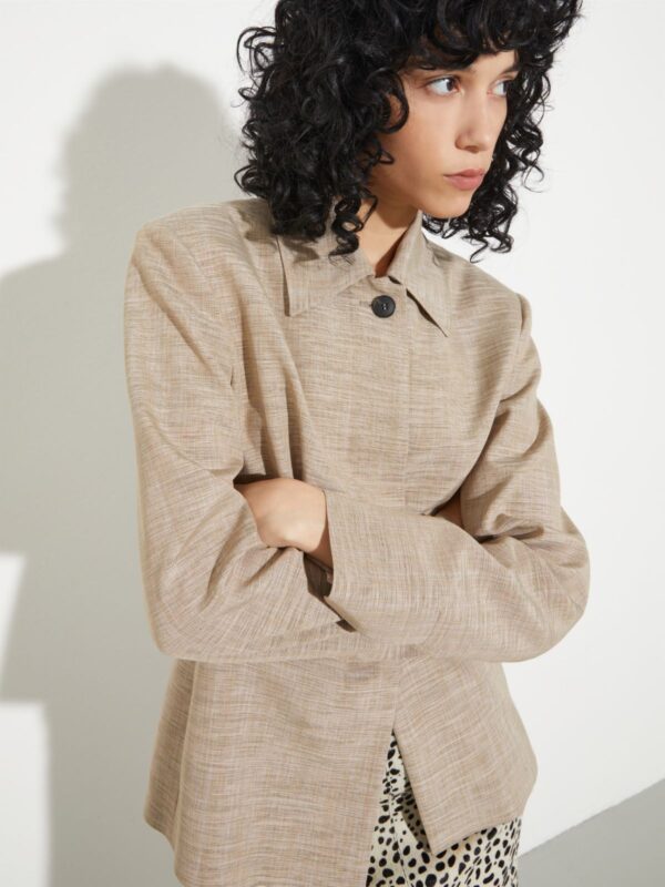Slim-fit slubby grisaille jacket - Slika 3