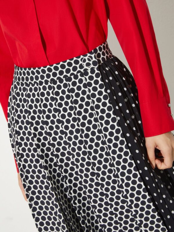 Pleated polka-dot wrap skirt 8 Pleated polka-dot wrap skirt - Slika 3