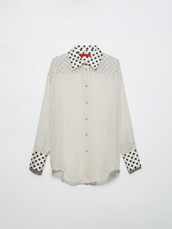 Polka-dot silk-georgette shirt 10 Polka-dot silk-georgette shirt - Slika 5