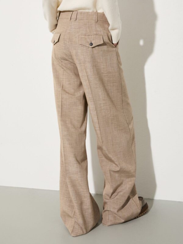 Wide-leg slub grisaille trousers - Slika 2