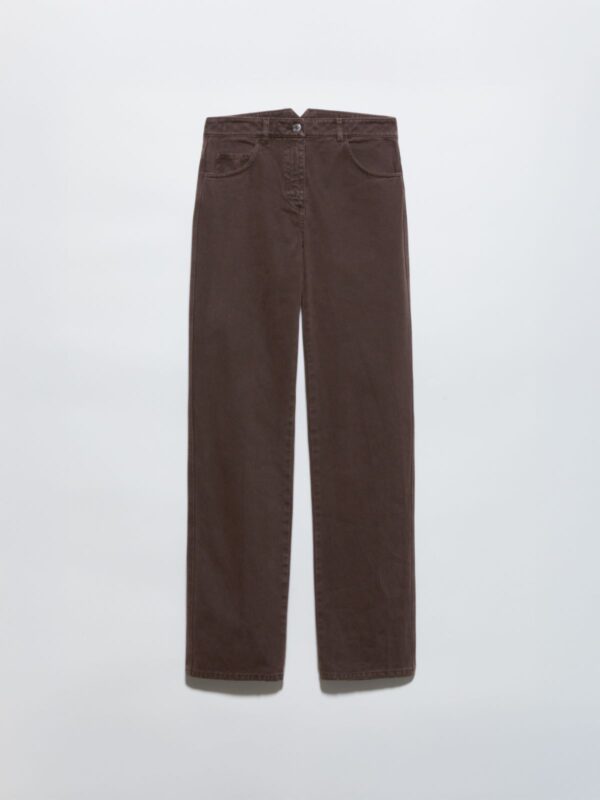 Straight-leg cotton-drill trousers 9 Straight-leg cotton-drill trousers - Slika 5