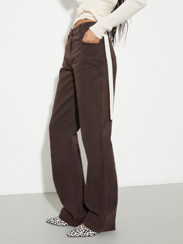 Straight-leg cotton-drill trousers 7 Straight-leg cotton-drill trousers - Slika 3