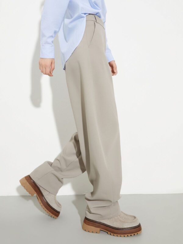Barrel-leg stretch trousers - Slika 3