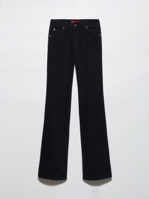Bootcut black denim jeans - Slika 5