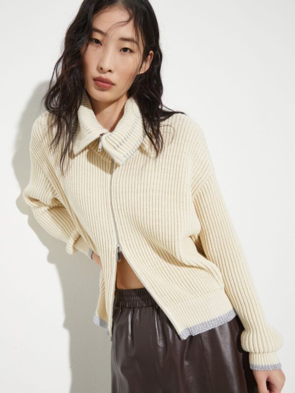 Fisherman’s rib knitted jacket - Slika 6