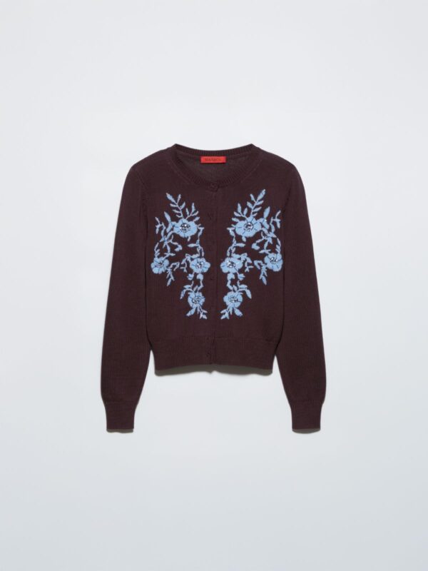 Floral-embroidered cardigan - Slika 5