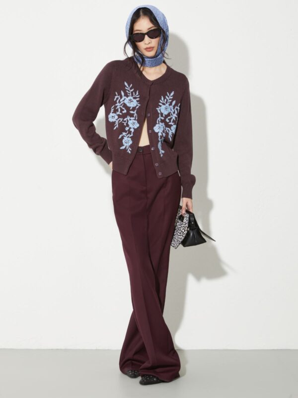 Floral-embroidered cardigan - Slika 4