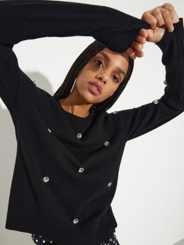 Rhinestone-embroidered jumper 7 Rhinestone-embroidered jumper - Slika 3