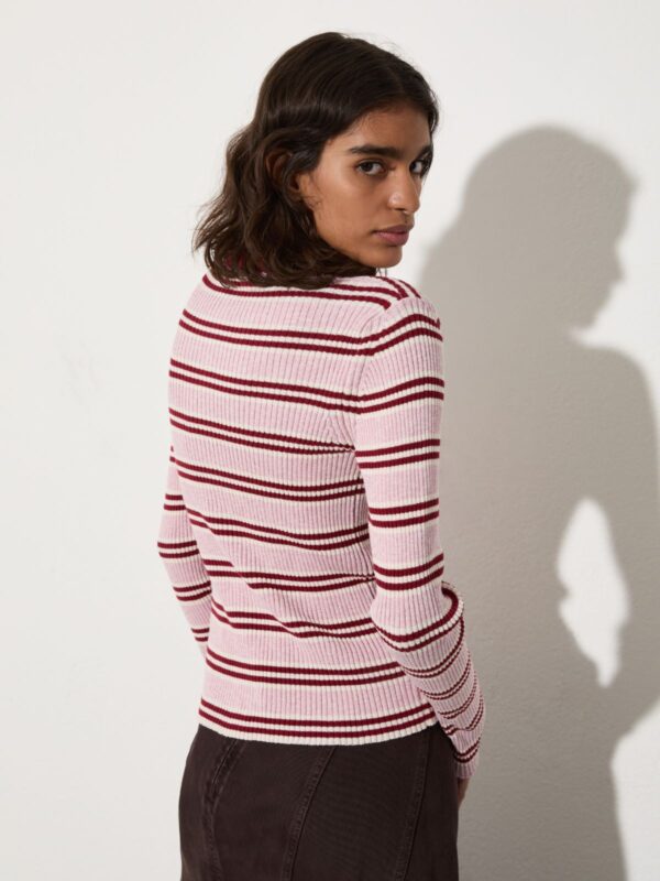 Striped polo-neck jumper - Slika 2