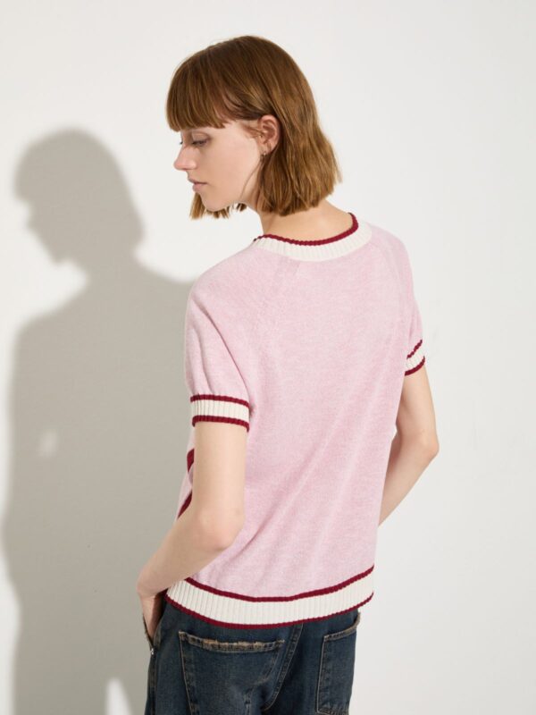 Mouliné-knit T-shirt - Slika 2