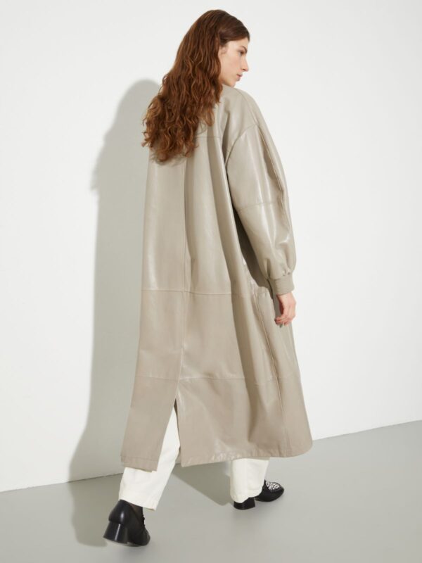 Glossy leather duster coat - Slika 2