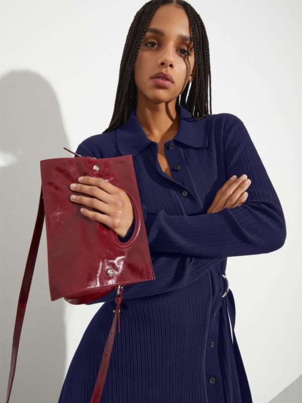 Bookbag glossy-leather bag - Slika 5