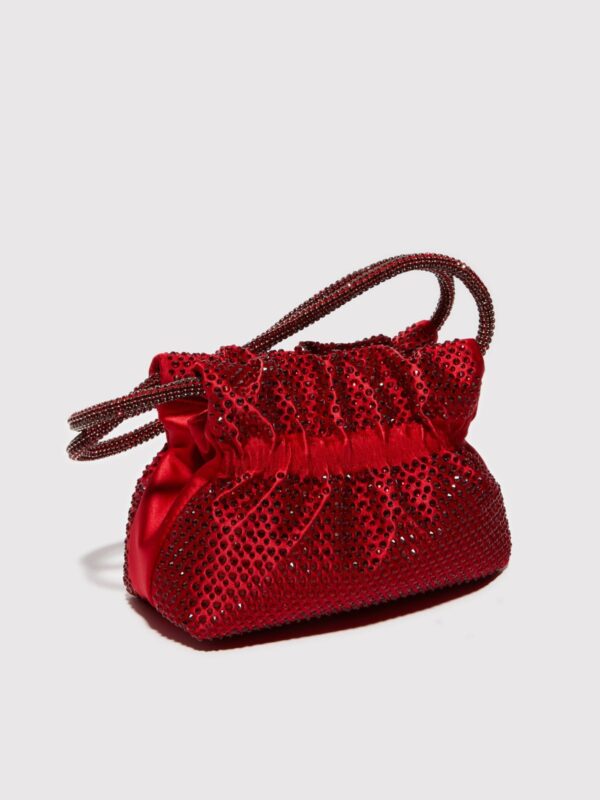 Rhinestone-embellished satin bag - Slika 2