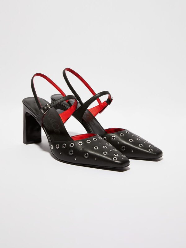 Eyelet-embellished leather pumps - Slika 3