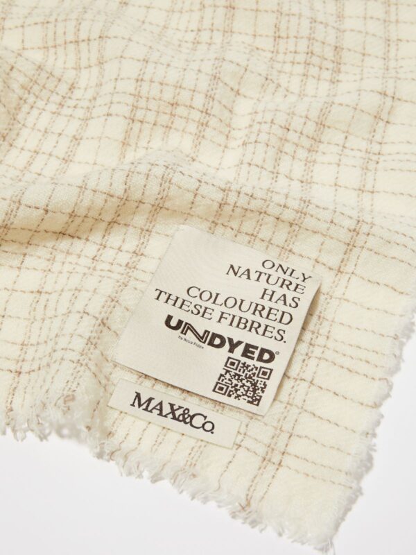 Undyed wool-blend stole - Slika 2