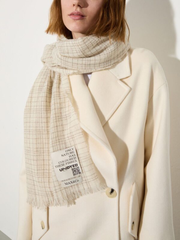 Undyed wool-blend stole - Slika 3