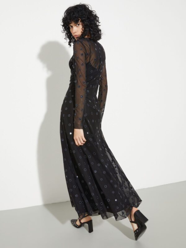 Polka-dot tulle-jersey dress - Slika 2