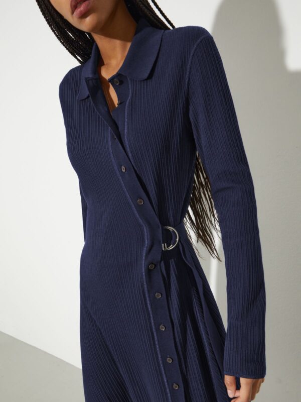 Textured jersey midi shirt dress 11 Textured jersey midi shirt dress - Slika 6