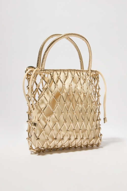 MAX&Co. – Metalik pletena mini torba