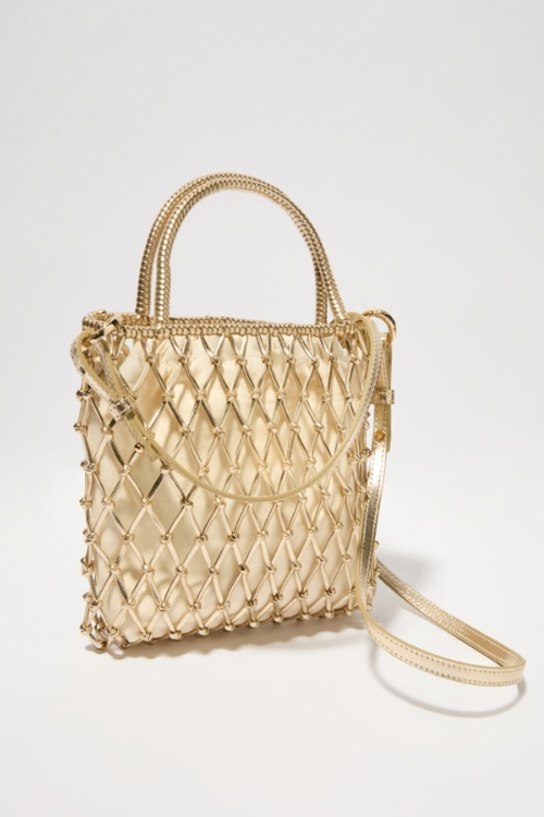 MAX&Co. – Metalik pletena mini torba 1 2 7