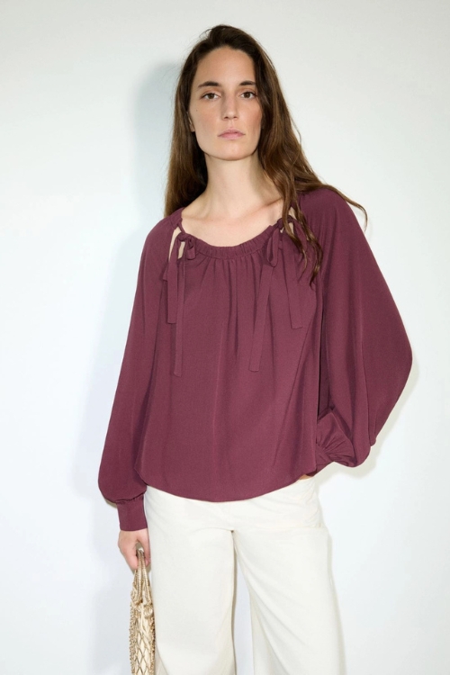MAX&Co. – Bluza od viskoze sa mašnama